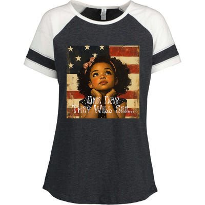 Patriotic Future Leader Enza Ladies Jersey Colorblock Tee