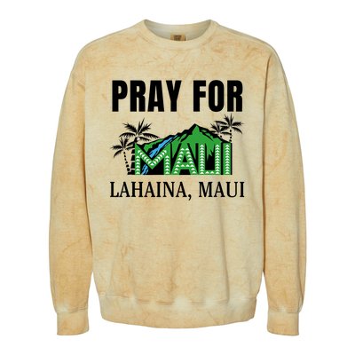 Pray For Lahaina Maui Hawaii Strong Wildfire Support Colorblast Crewneck Sweatshirt