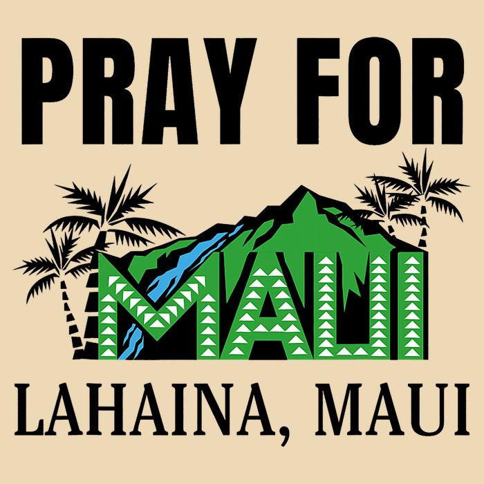 Pray For Lahaina Maui Hawaii Strong Wildfire Support  Strong Maui Drawstring Bag