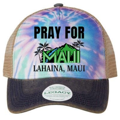Pray For Lahaina Maui Hawaii Strong Wildfire Support  Strong Maui Legacy Tie Dye Trucker Hat