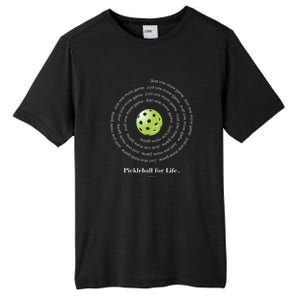 Pickleball For Life One More Game Spiral Tall Fusion ChromaSoft Performance T-Shirt