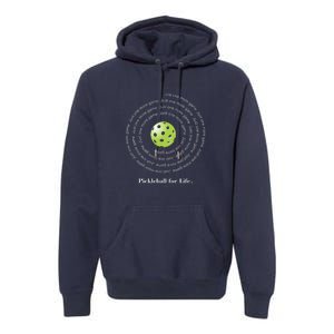 Pickleball For Life One More Game Spiral Premium Hoodie