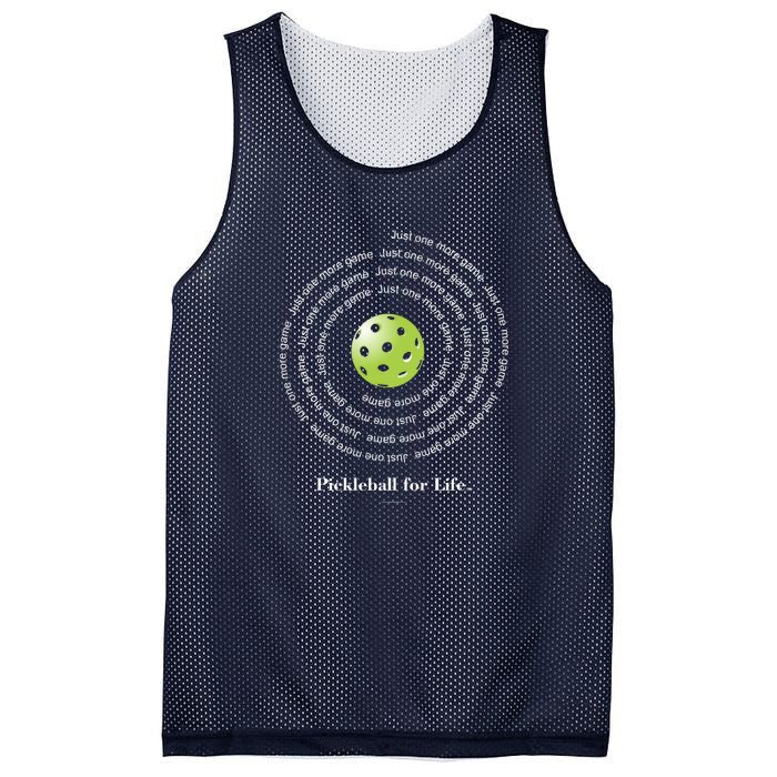 Pickleball For Life One More Game Spiral Mesh Reversible Basketball Jersey Tank