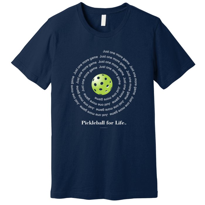 Pickleball For Life One More Game Spiral Premium T-Shirt