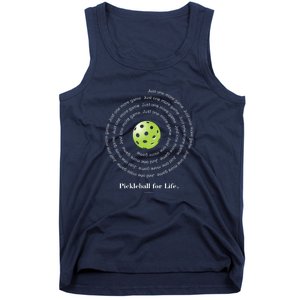 Pickleball For Life One More Game Spiral Tank Top