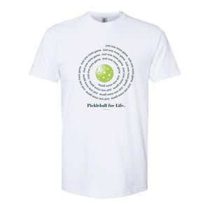 Pickleball For Life One More Game Spiral Softstyle CVC T-Shirt