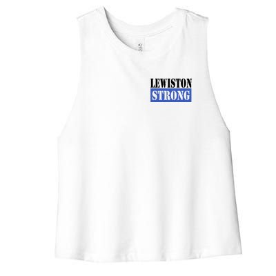 Pray For Lewiston Strong Women's Racerback Cropped Tank