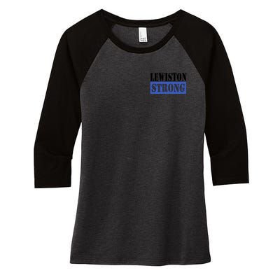 Pray For Lewiston Strong Women's Tri-Blend 3/4-Sleeve Raglan Shirt