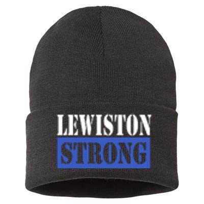 Pray For Lewiston Strong Maine State Sustainable Knit Beanie