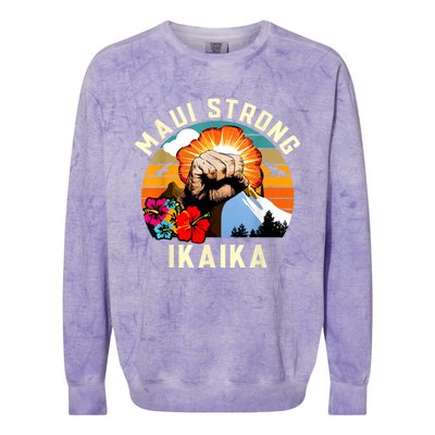 Pray For Maui Hawaii Strong Tee Apparel Matching Family Colorblast Crewneck Sweatshirt