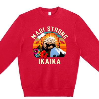 Pray For Maui Hawaii Strong Tee Apparel Matching Family Premium Crewneck Sweatshirt