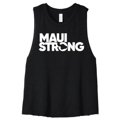 Pray For Maui Hawaii Strong Women's Racerback Cropped Tank