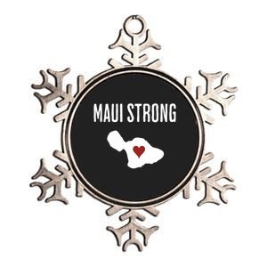 Pray For Maui Hawaii Strong Metallic Star Ornament