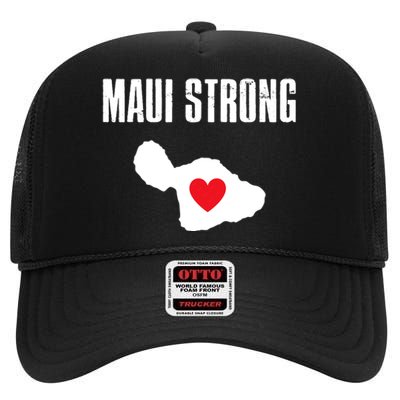 Pray For Maui Hawaii Strong High Crown Mesh Back Trucker Hat