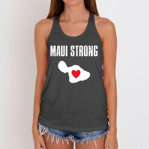 Pray For Maui Hawaii Strong Women's Knotted Racerback Tank