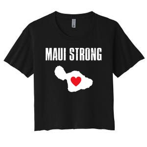 Pray For Maui Hawaii Strong Women's Crop Top Tee