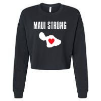 Pray For Maui Hawaii Strong Cropped Pullover Crew