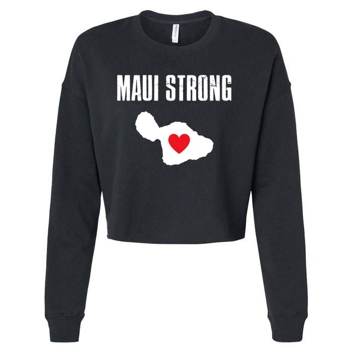 Pray For Maui Hawaii Strong Cropped Pullover Crew