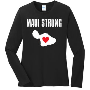 Pray For Maui Hawaii Strong Ladies Long Sleeve Shirt