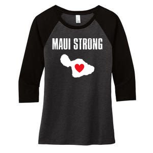 Pray For Maui Hawaii Strong Women's Tri-Blend 3/4-Sleeve Raglan Shirt