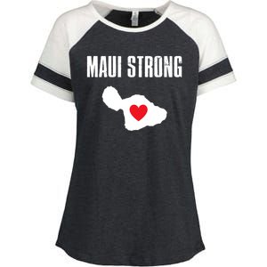 Pray For Maui Hawaii Strong Enza Ladies Jersey Colorblock Tee