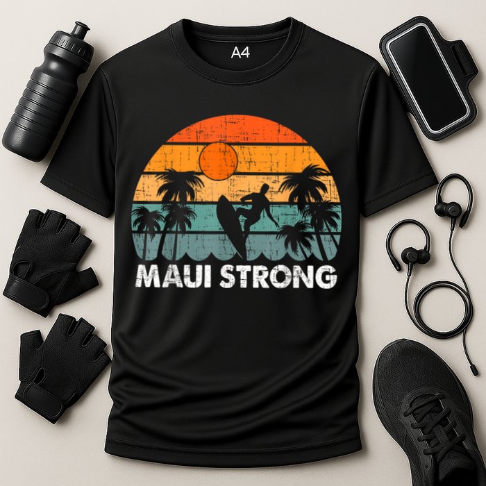 Pray For Maui Hawaii Strong Maui Cooling Performance Crew T-Shirt