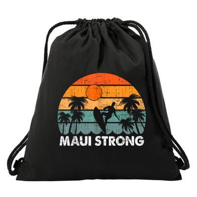 Pray For Maui Hawaii Strong Maui Drawstring Bag