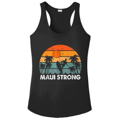 Pray For Maui Hawaii Strong Maui Ladies PosiCharge Competitor Racerback Tank
