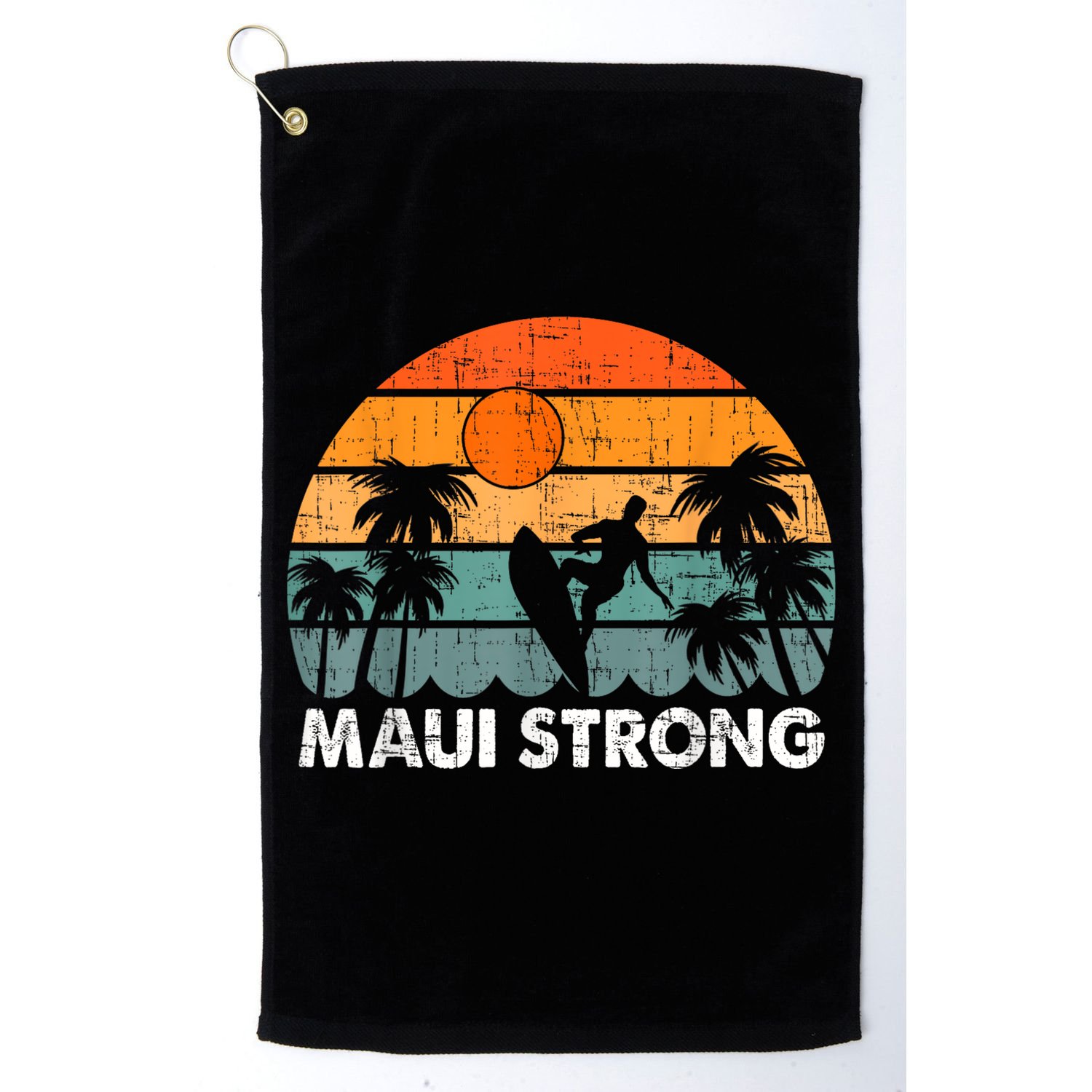 Pray For Maui Hawaii Strong Maui Golf Towel