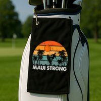 Pray For Maui Hawaii Strong Maui Golf Towel