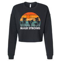 Pray For Maui Hawaii Strong Maui Cropped Pullover Crew