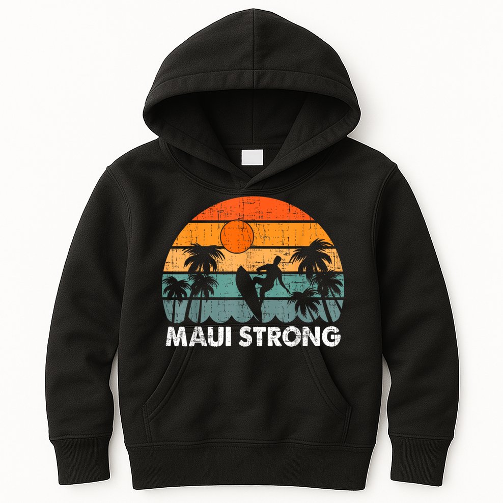 Pray For Maui Hawaii Strong Maui Kids Hoodie