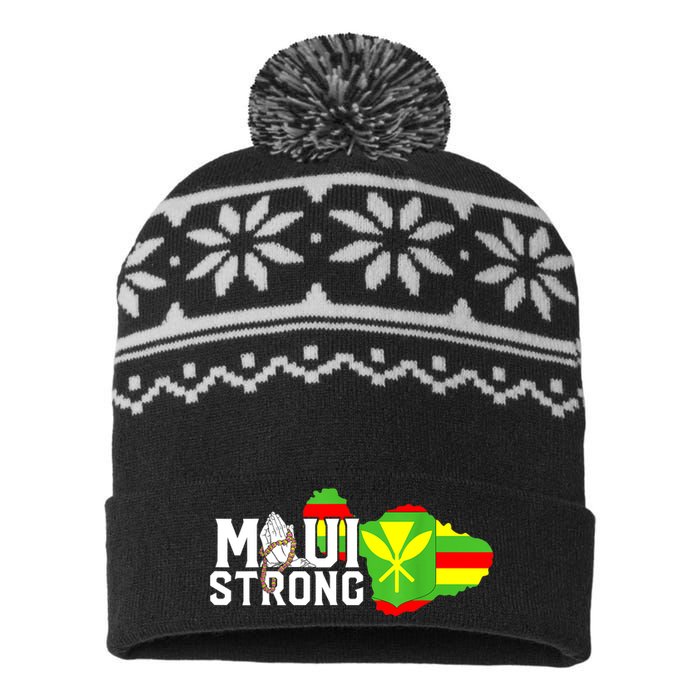 Pray For Maui Hawaii Strong USA-Made Snowflake Beanie