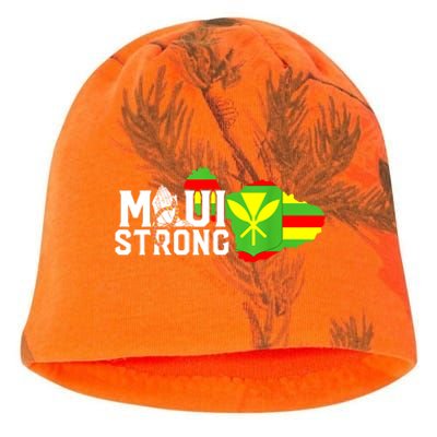 Pray For Maui Hawaii Strong Kati - Camo Knit Beanie