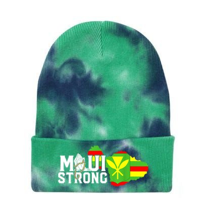 Pray For Maui Hawaii Strong Tie Dye 12in Knit Beanie