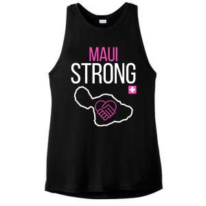 Pray For Maui Hawaii Strong Ladies PosiCharge Tri-Blend Wicking Tank