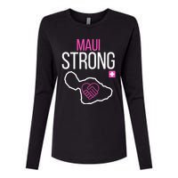 Pray For Maui Hawaii Strong Womens Cotton Relaxed Long Sleeve T-Shirt