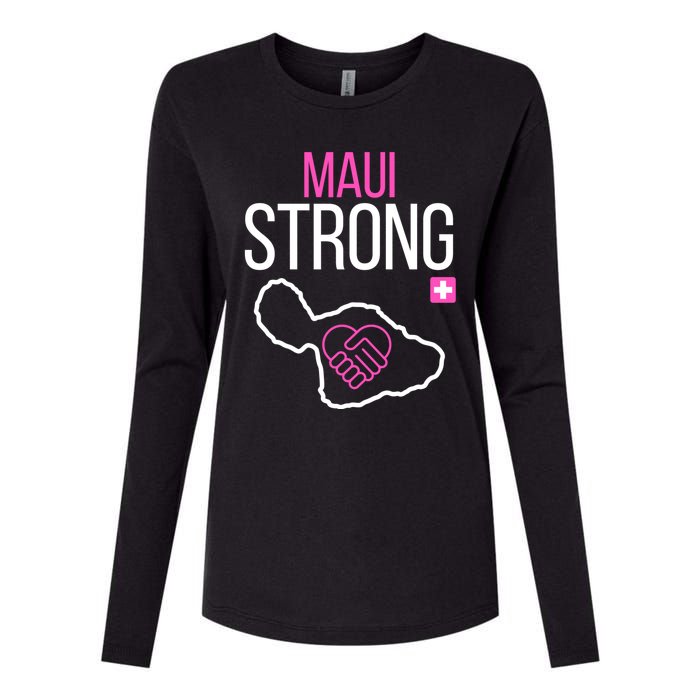 Pray For Maui Hawaii Strong Womens Cotton Relaxed Long Sleeve T-Shirt