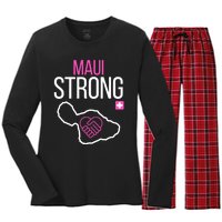 Pray For Maui Hawaii Strong Women's Long Sleeve Flannel Pajama Set 