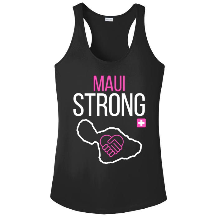 Pray For Maui Hawaii Strong Ladies PosiCharge Competitor Racerback Tank