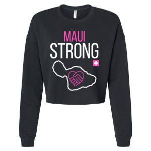 Pray For Maui Hawaii Strong Cropped Pullover Crew