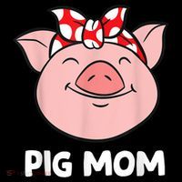 Pig Farmer Mom Love Pigs Pig Mom Funny Pigs Women's V-Neck T-Shirt
