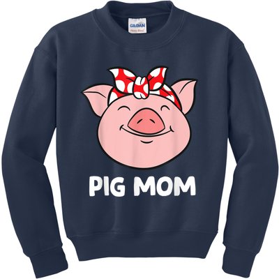 Pig Farmer Mom Love Pigs Pig Mom Funny Pigs Kids Sweatshirt