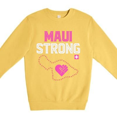 Pray For Maui Hawaii Strong Premium Crewneck Sweatshirt