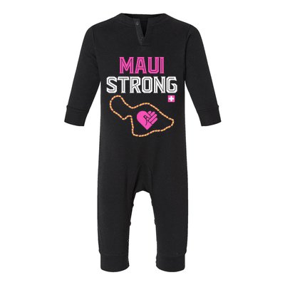 Pray For Maui Hawaii Strong Infant Fleece One Piece