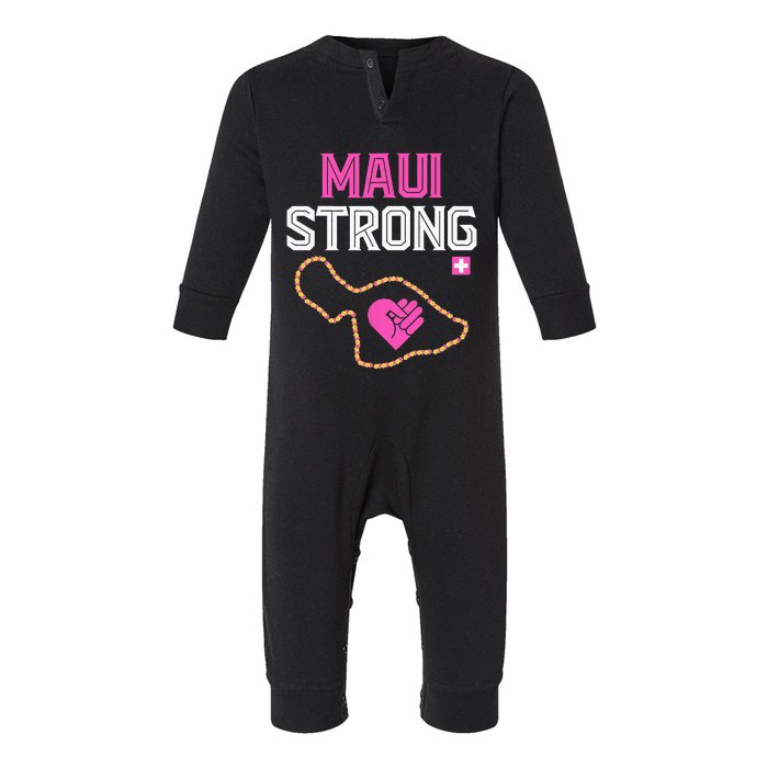 Pray For Maui Hawaii Strong Infant Fleece One Piece