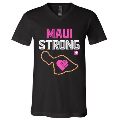 Pray For Maui Hawaii Strong V-Neck T-Shirt