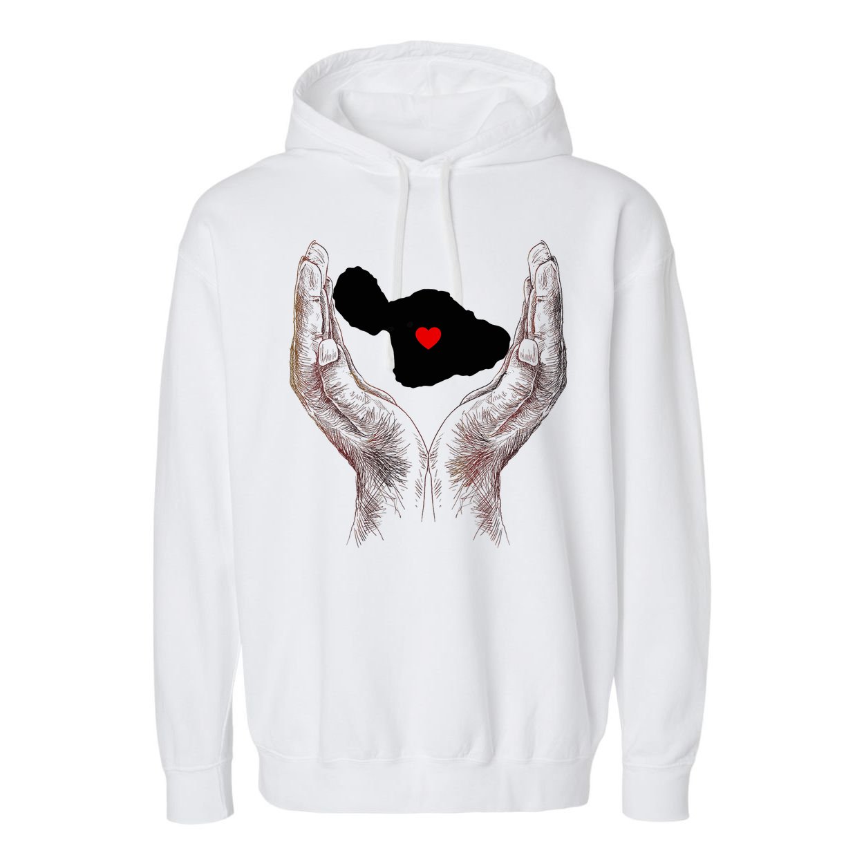 Pray For Maui Hawaii Strong Maui Men Women Garment-Dyed Fleece Hoodie
