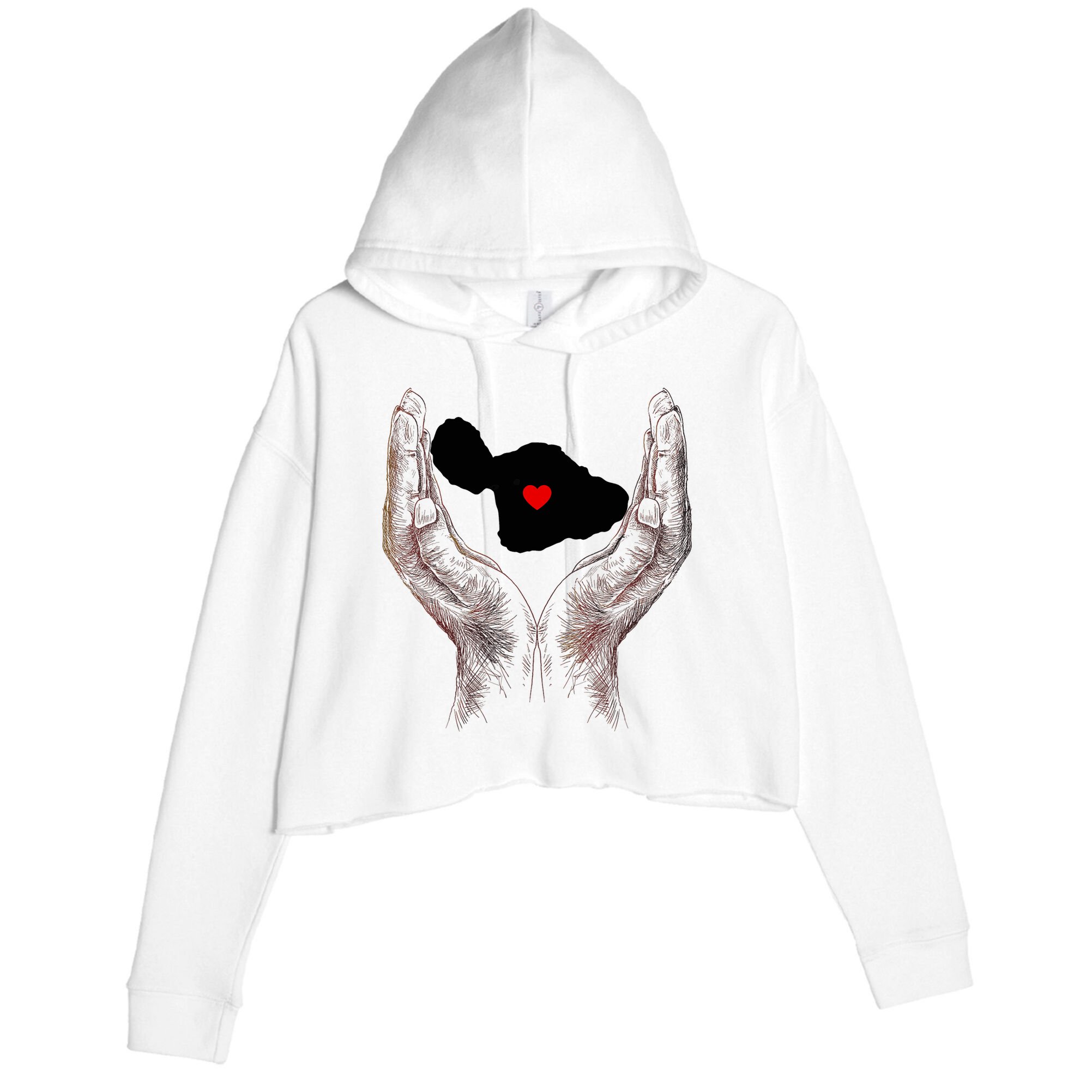 Pray For Maui Hawaii Strong Maui Men Women Crop Fleece Hoodie