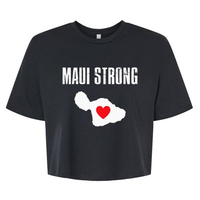 Pray For Maui Hawaii Strong Bella+Canvas Jersey Crop Tee